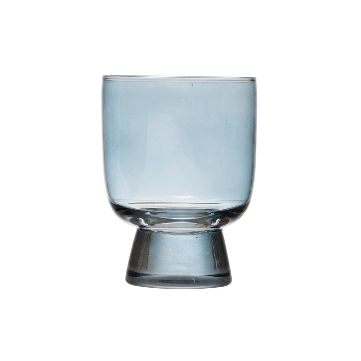 6 oz. Round Footed Drinking Glass in Blue Annie's Blue Ribbon General