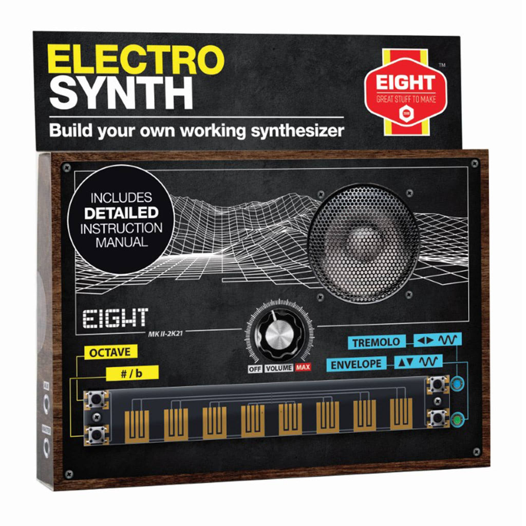 HQ Kites Eight Retro Electro Synth Kit in box packaging, front view.