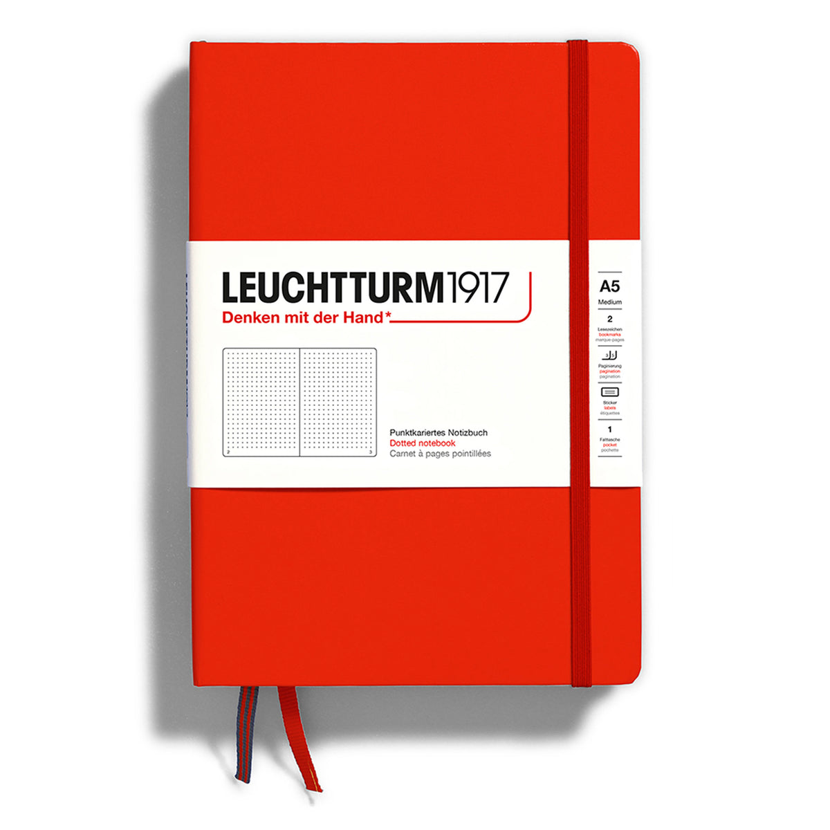 LEUCHTTURM1917 Medium Dotted Hardcover Notebook in Fox Red