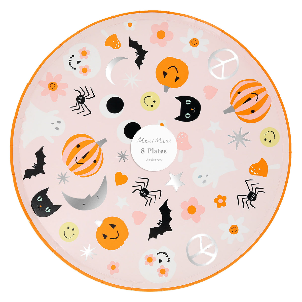 Meri Meri Groovy Halloween Icon Dinner Plates (Set of 8) Annie's Blue