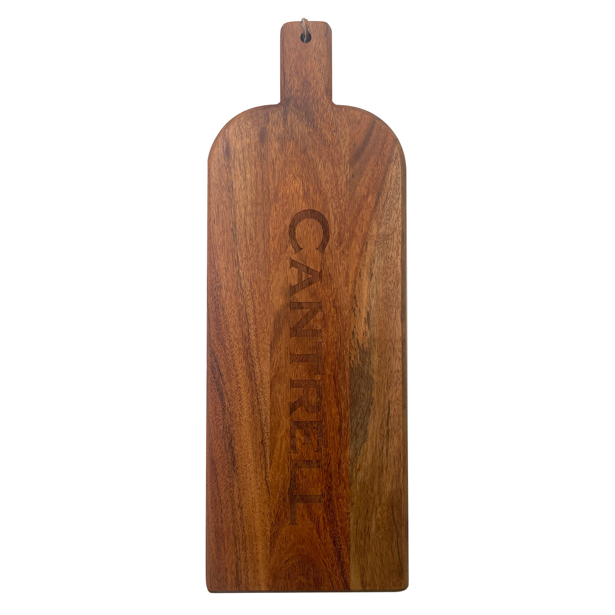 http://blueribbongeneralstore.com/cdn/shop/files/sophistiplate-maple-leaf-20x7-acacia-wood-bevel-long-serving-board-with-handle-front-view-with-last-name_1200x1200.jpg?v=1693599465