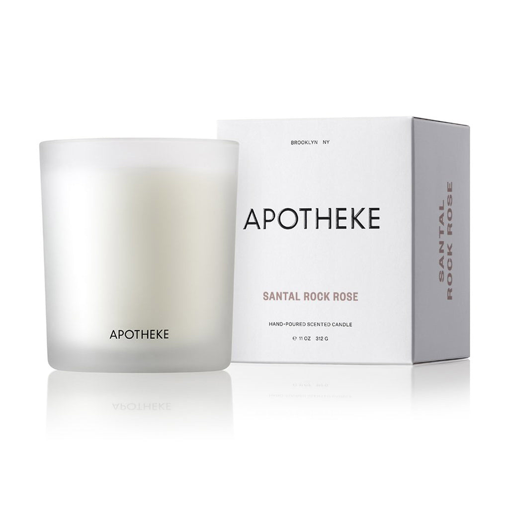 apotheke santal rock rose scented soy wax candle with gift box