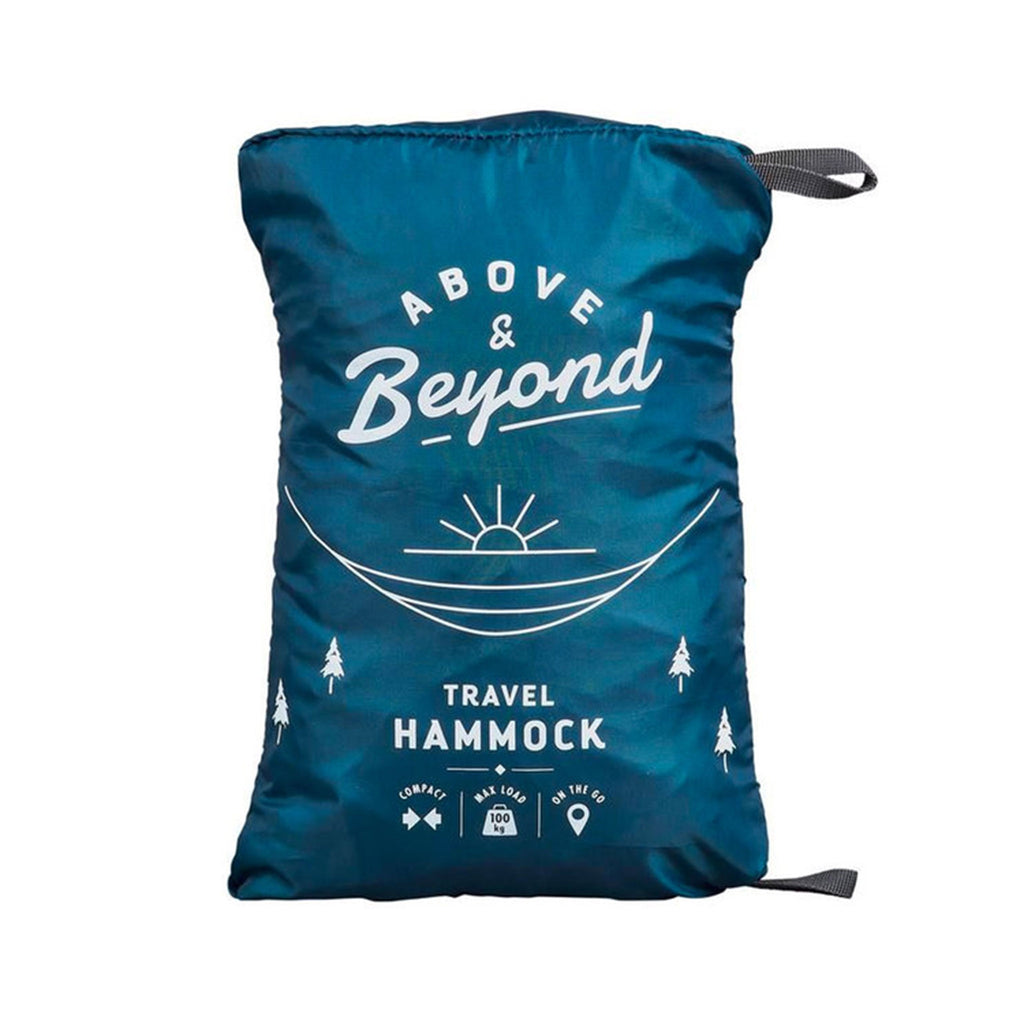 chronicle gentlemens hardware above & beyond portable teal blue travel hammock in pouch
