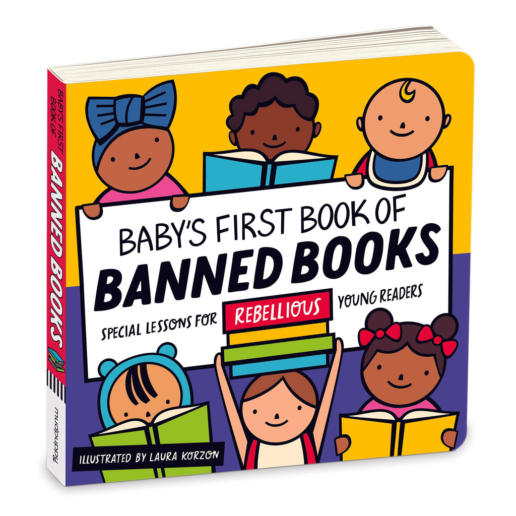 Chronicle Mudpuppy Baby's First Book of Banned Books, board book front cover.