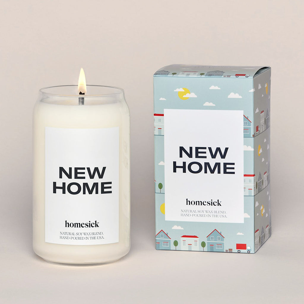 homesick new home scented natural soy wax blend candle with box