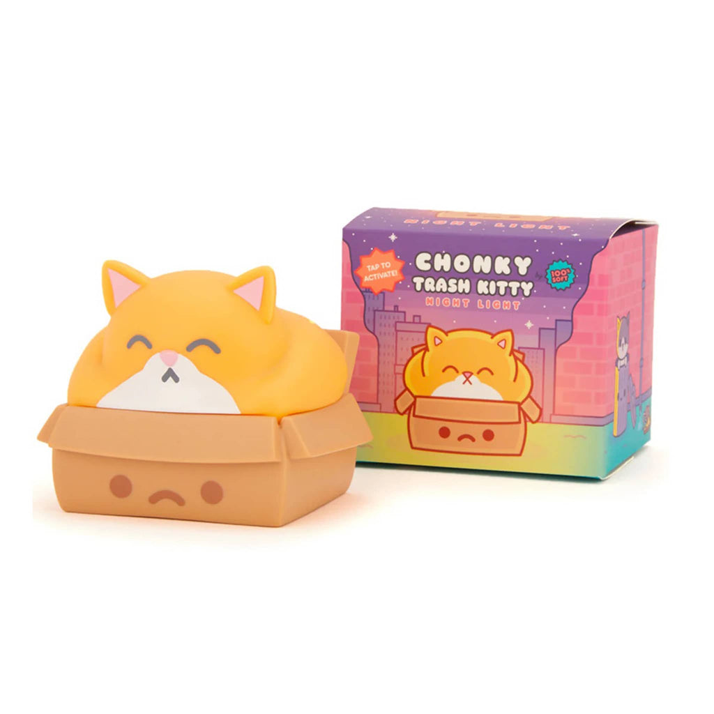 Chonky Trash Kitty Night Light with packaging on a white background.