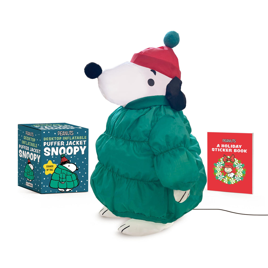 hachette peanuts desktop inflatable puffer jacket snoopy
