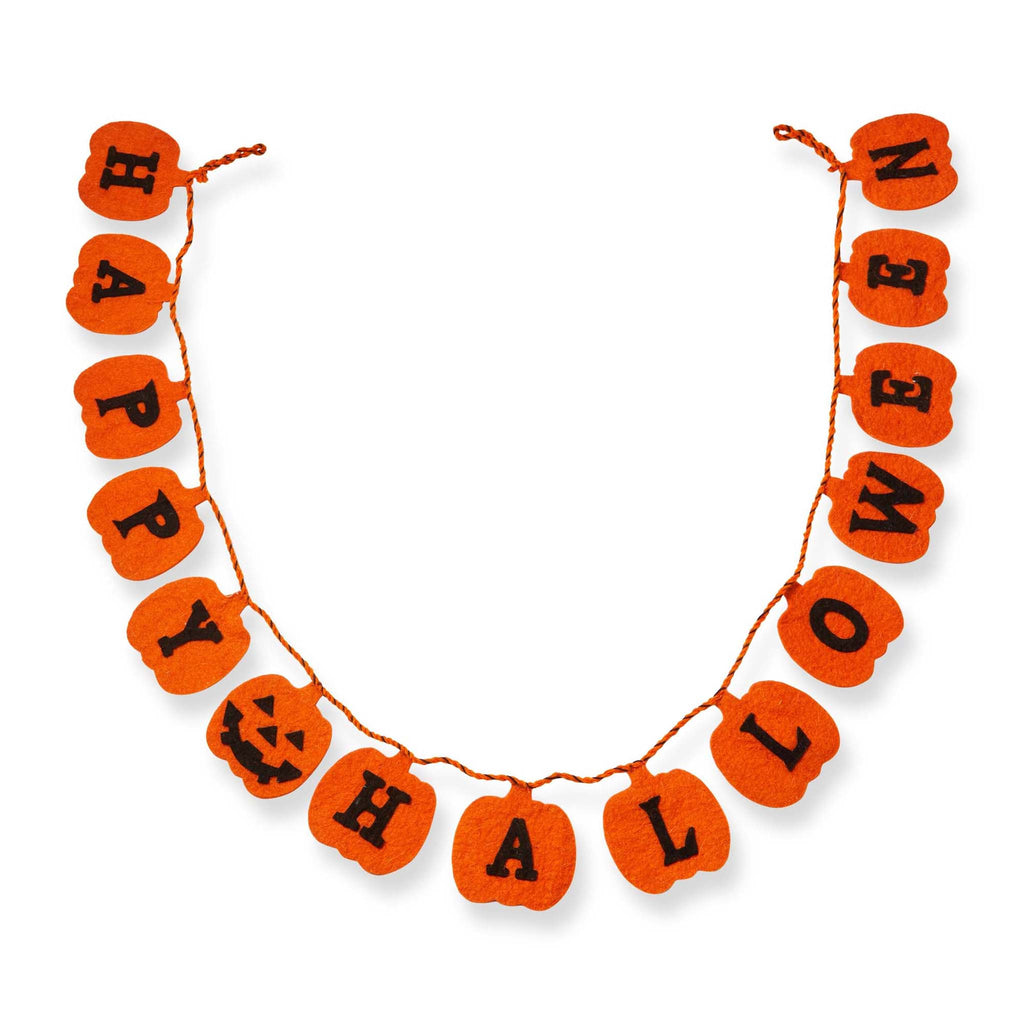 tag happy halloween wool felt garland