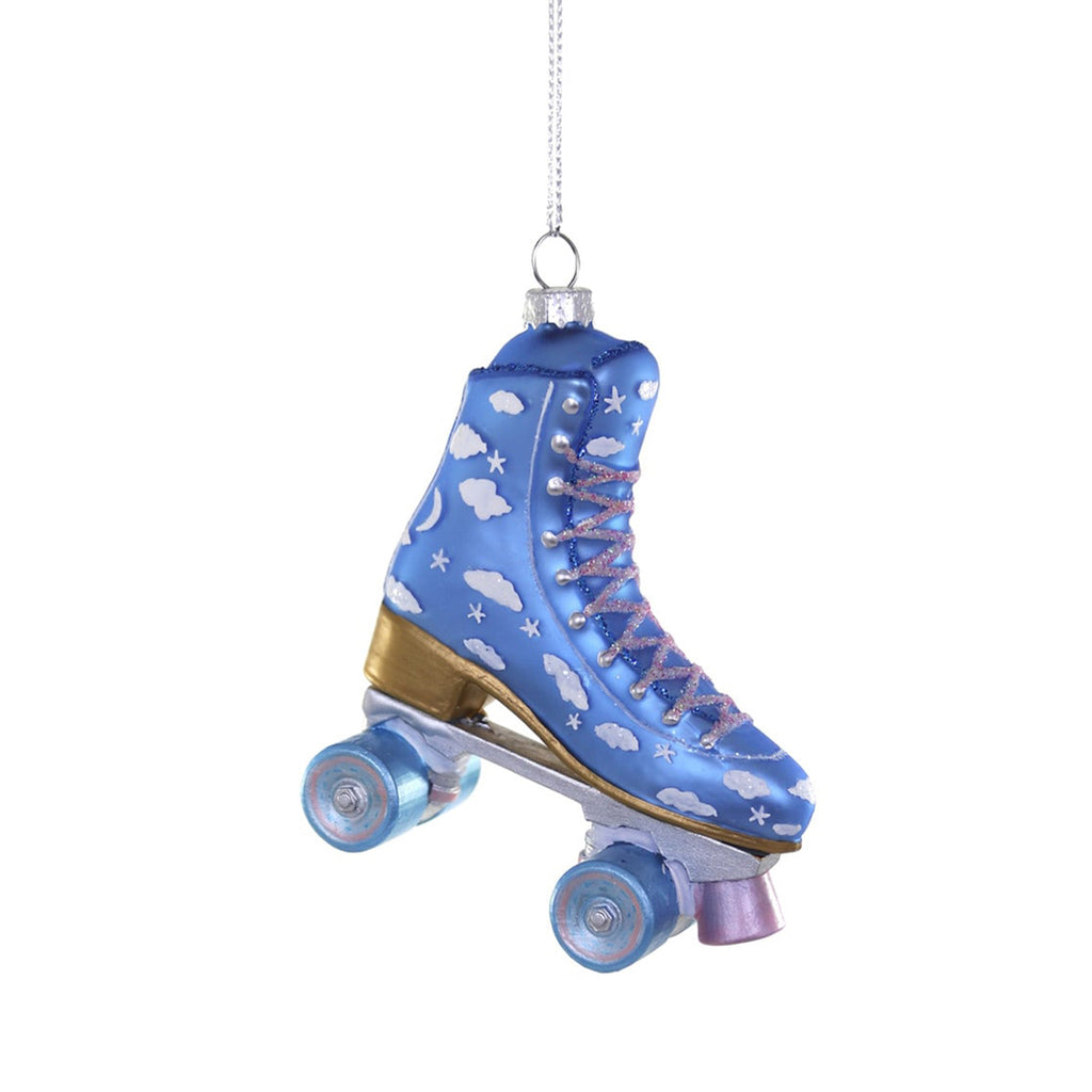 cody foster blue roller skate ornament
