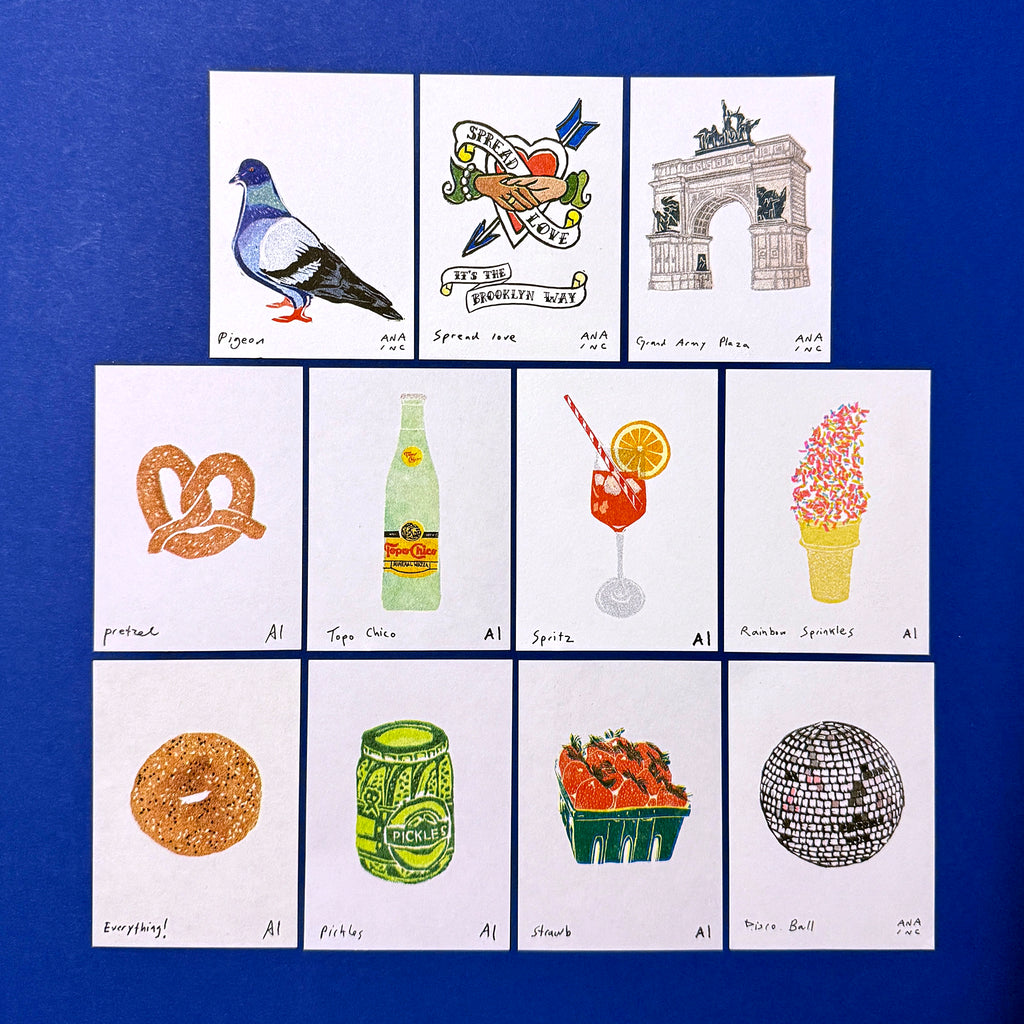 Inciardi surprise mini prints in 11 styles.