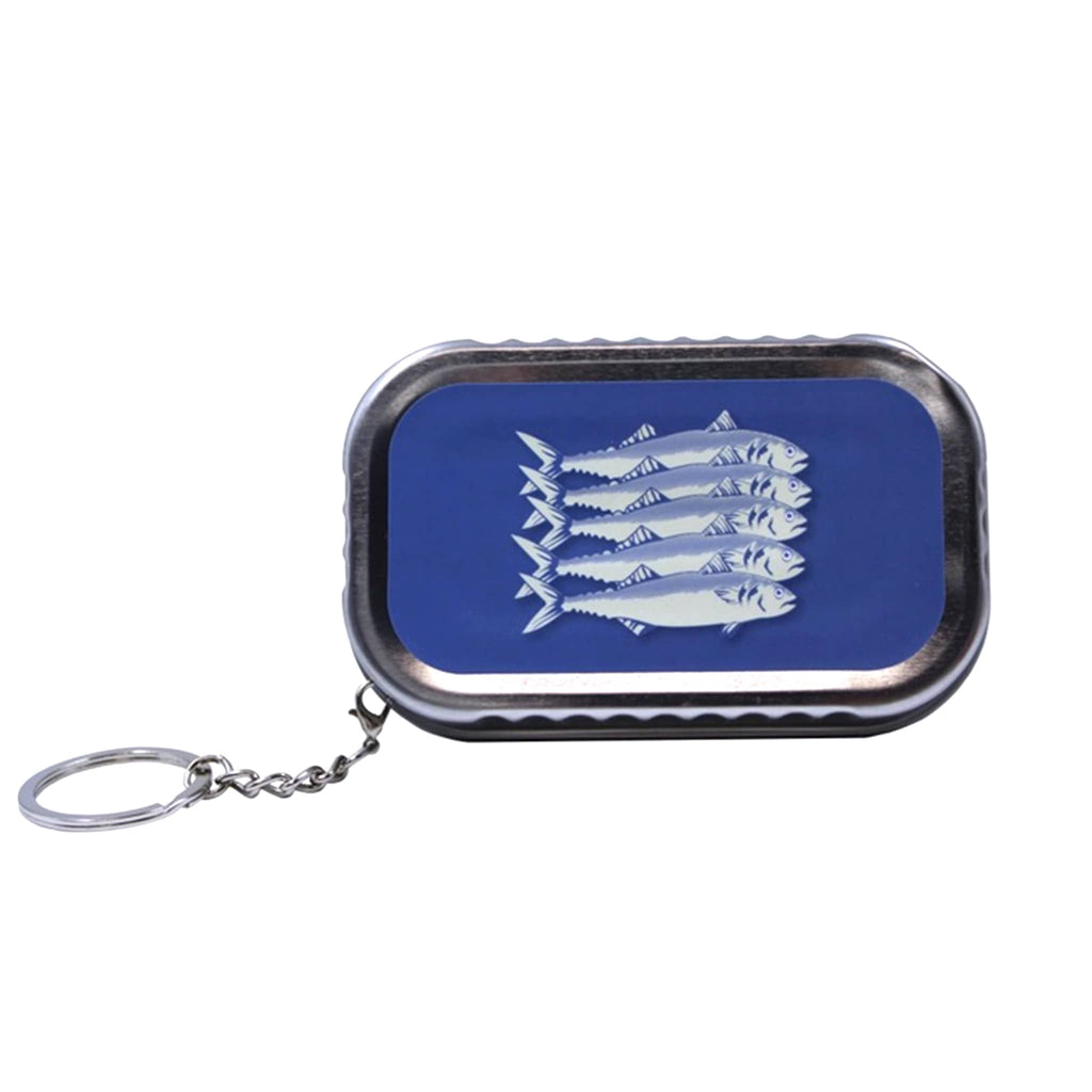 NPW Sardine Tin keychain, bottom view.