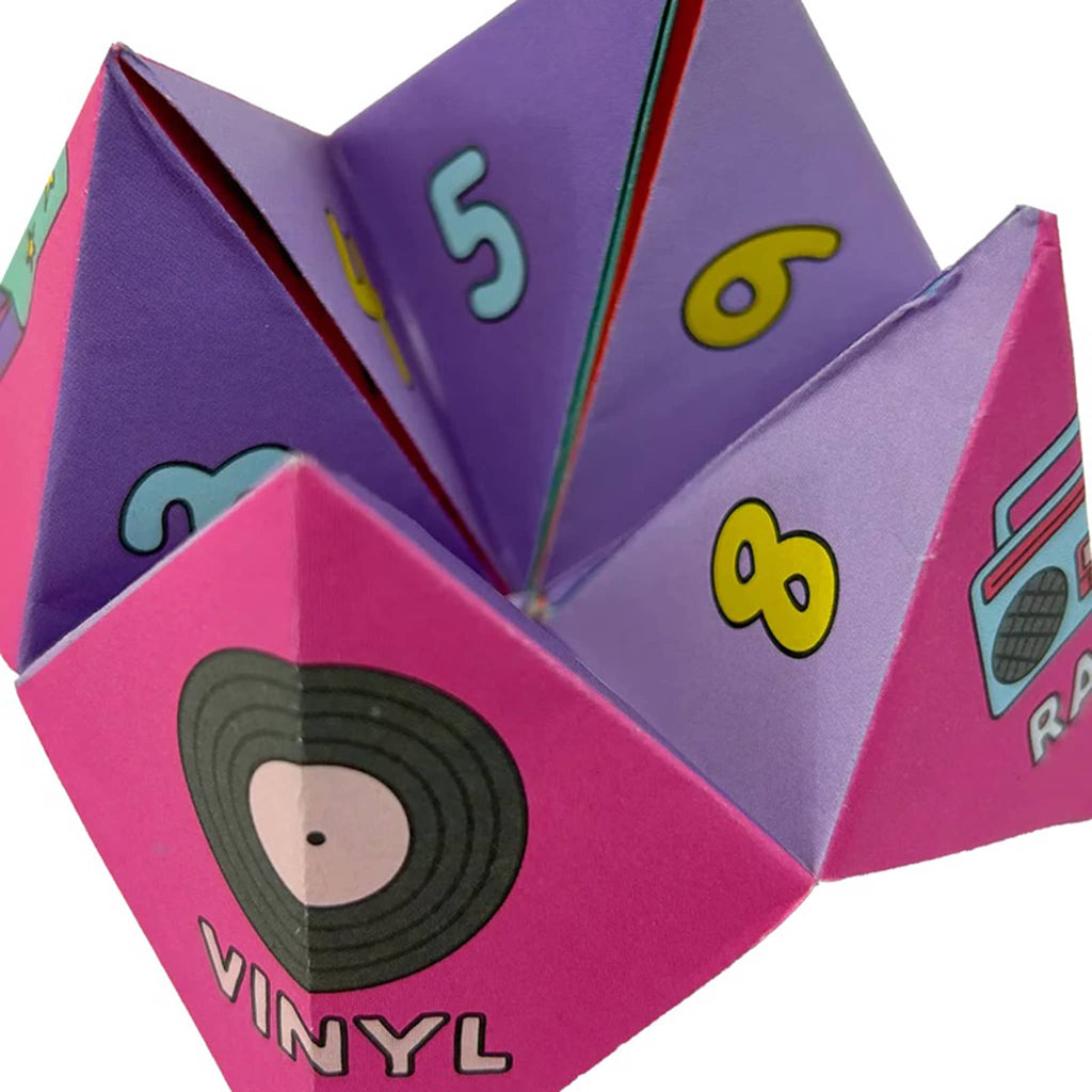 Ooly DIY Fortune Tellers activity kit, finished cootie catcher.