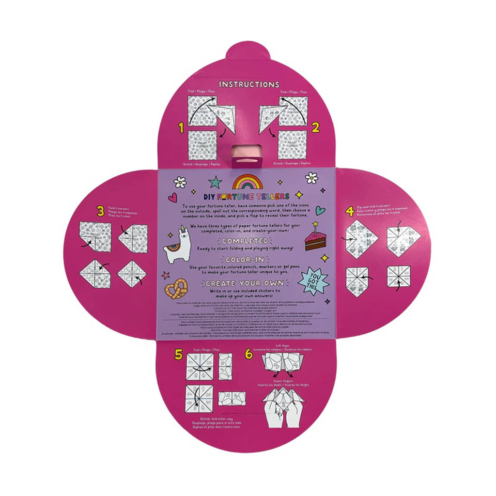 Ooly DIY Fortune Tellers activity kit instructions.