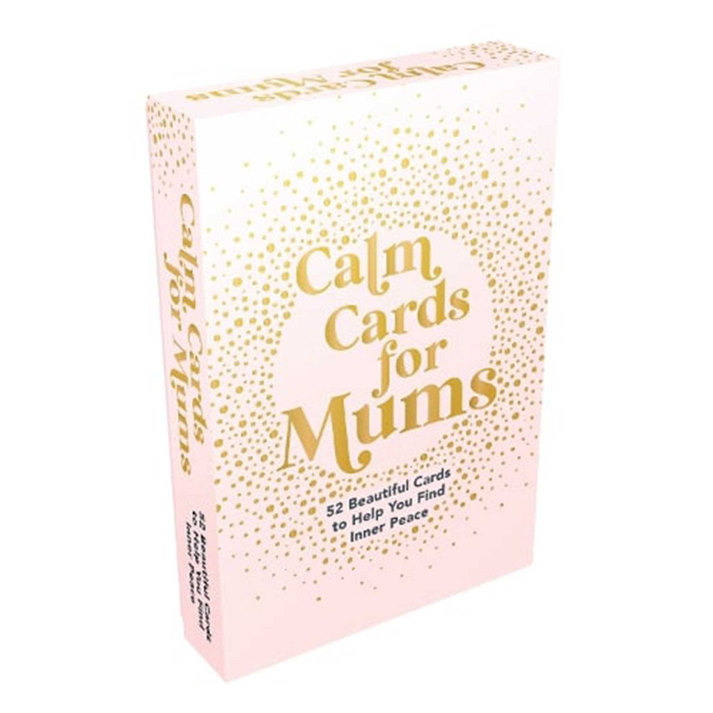 Hachette Calm Cards for Mums: 52 beautiful cards to help you find inner peace in pink box packaging with gold foil lettering and design.