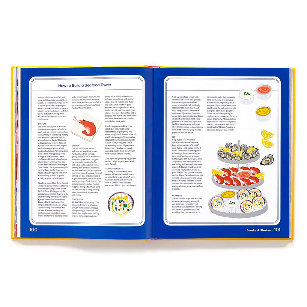 Abrams Eater: 100 Essential Restaurant Recipes hardcover book, seafood tower instructions.