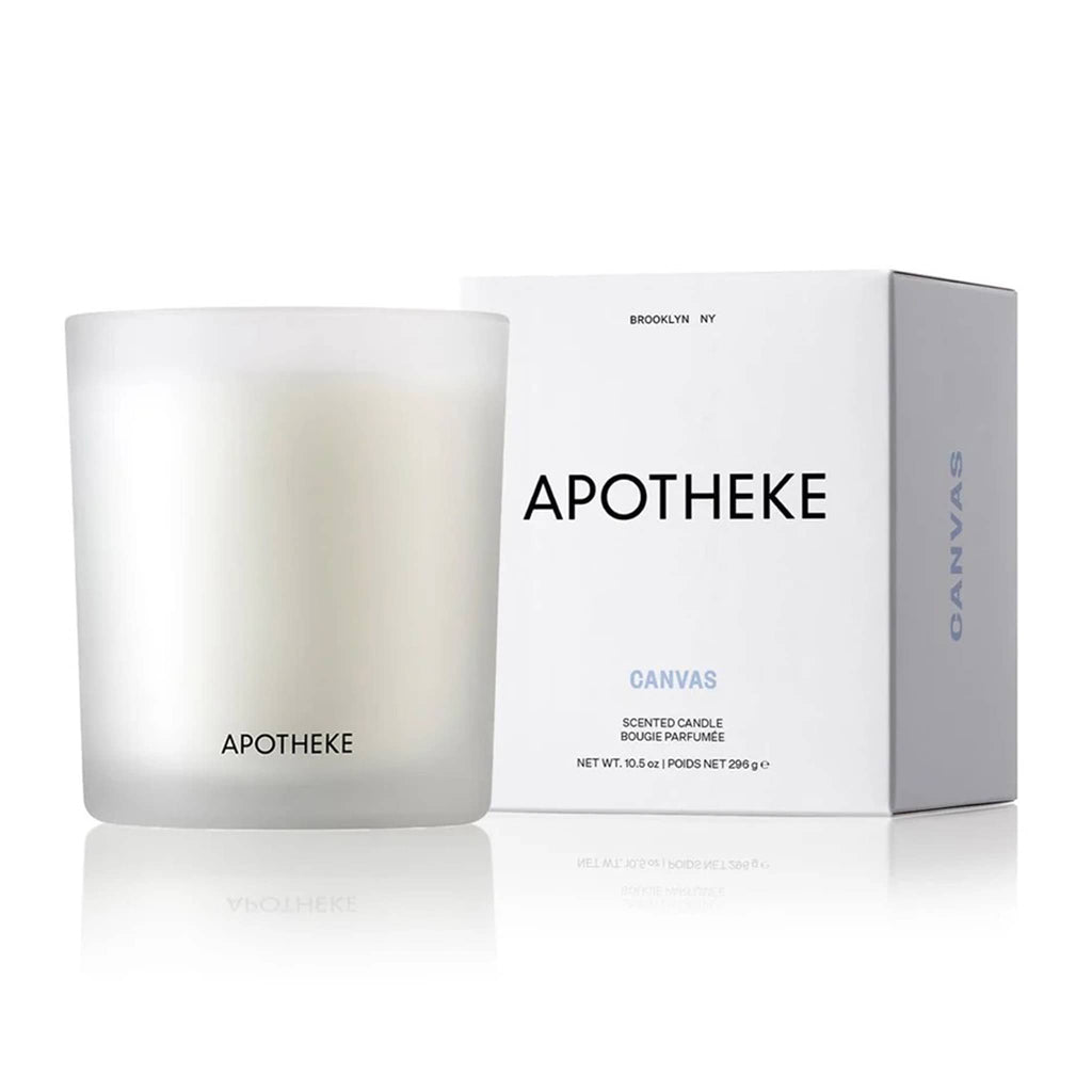 Apotheke Canvas scented soy wax blend classic candle with gift box.