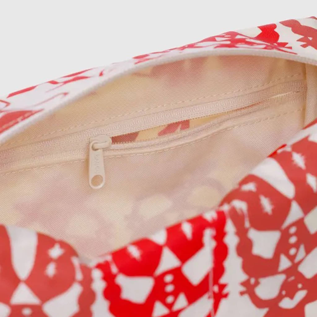 Baggu Cowgirl Dopp Kit, detail of interior zip pocket.