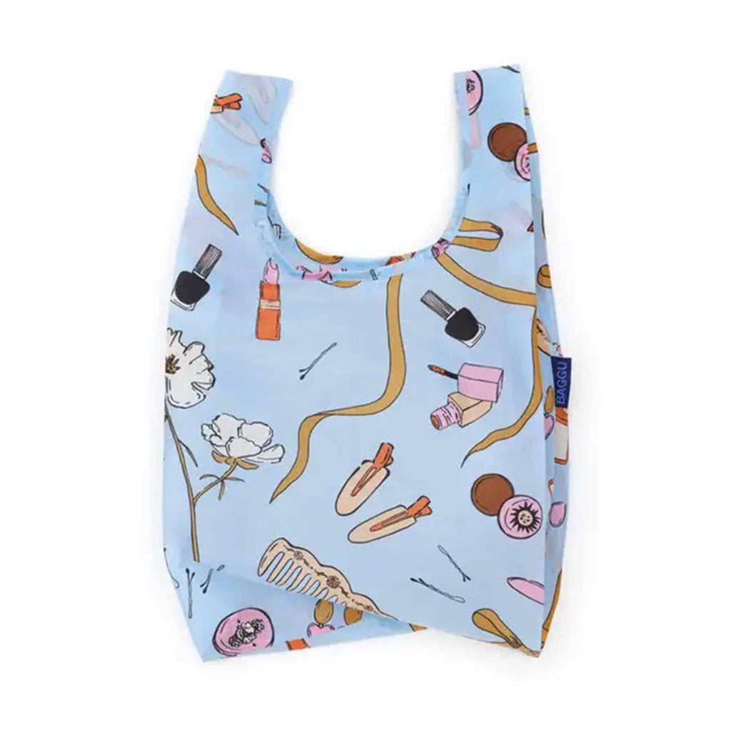 Baby Baggu in Get Ready With Me print, unfolded.