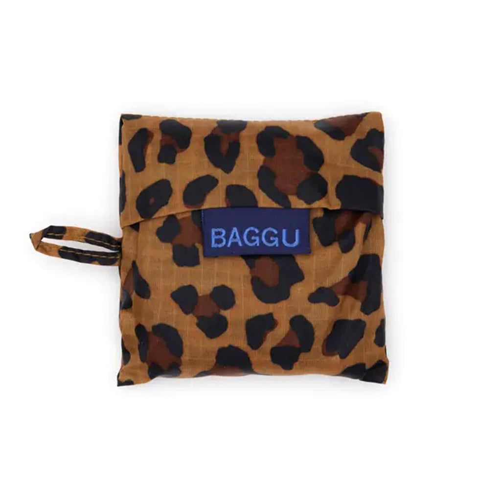 Baby Baggu in Leopard print, in matching pouch.