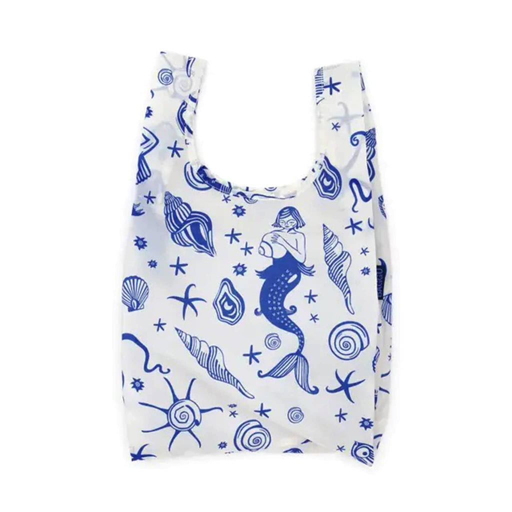 Baby Baggu Mermaid ripstop nylon reusable bag, unfolded.
