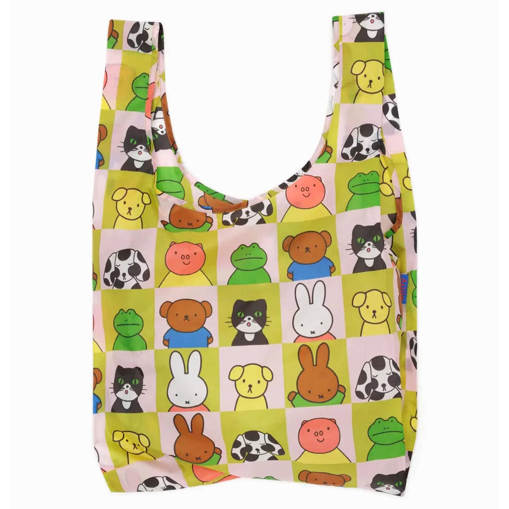 Standard Baggu in Miffy and Friends print, unfolded.