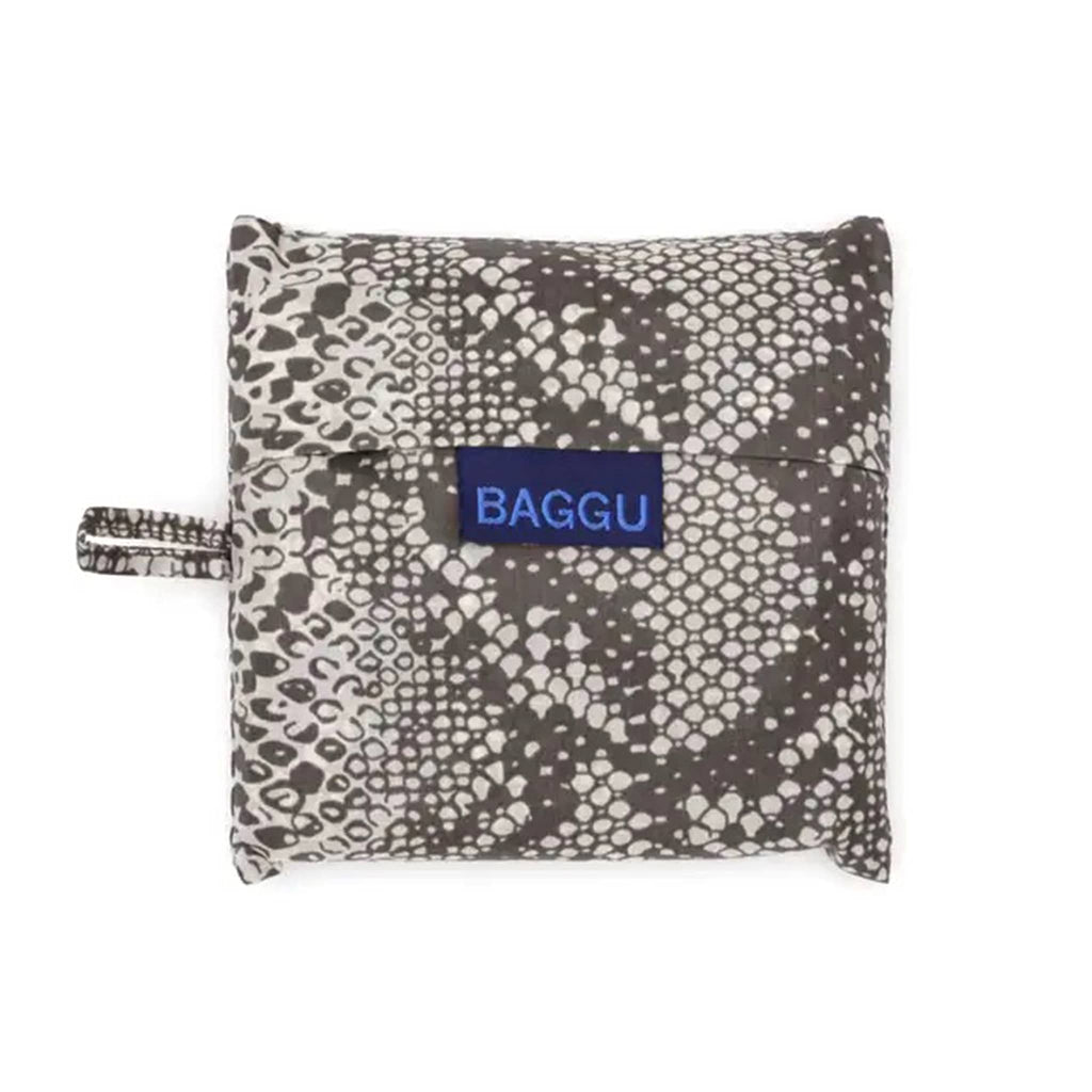 Standard Baggu in Snakeskin print, in matching pouch.