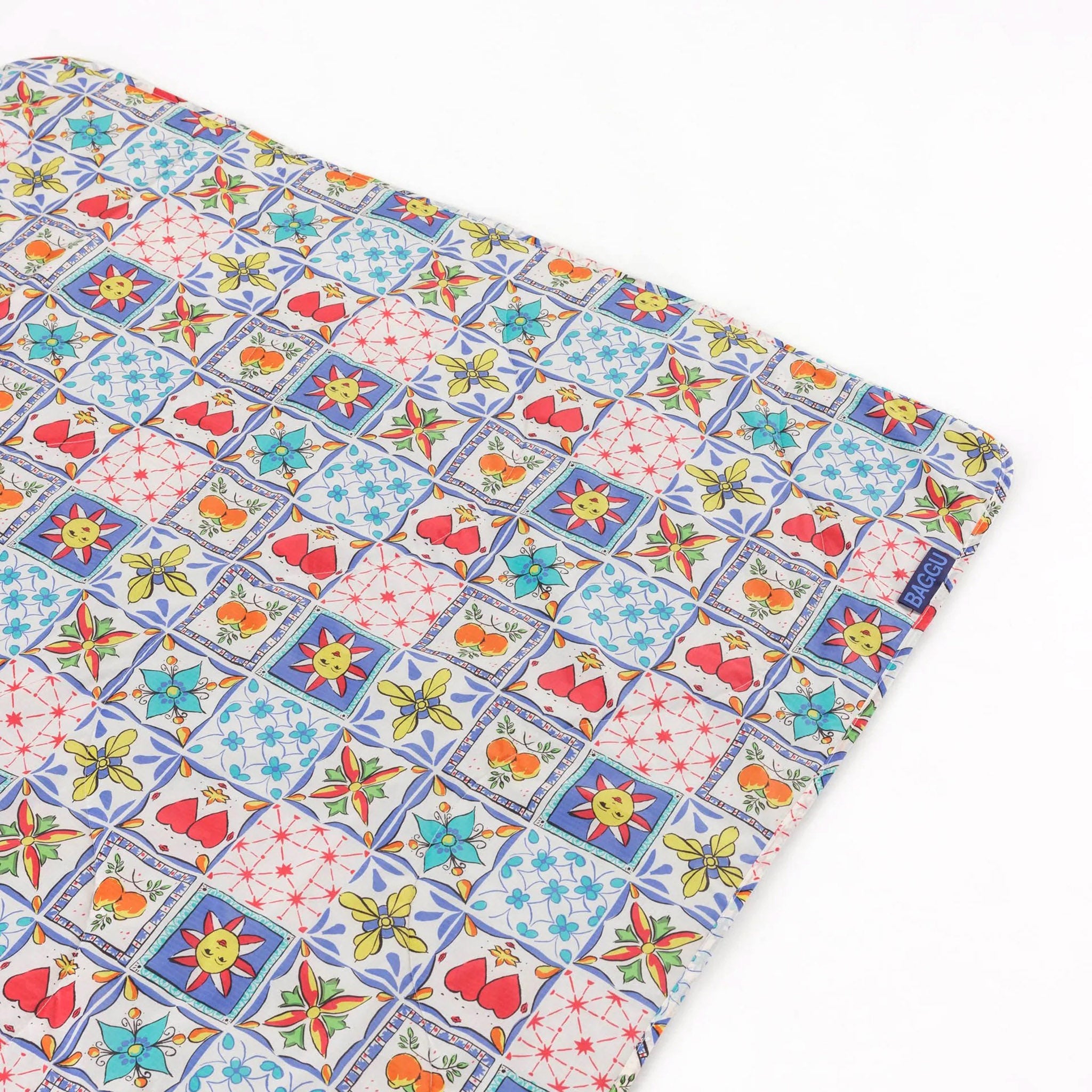 Baggu Puffy Picnic Blanket in Sunshine Tile Annie s Blue Ribbon