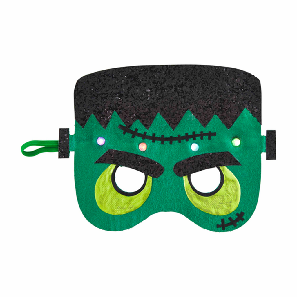 Mudpie Kids light-up Frankenstein felt mask, front view.