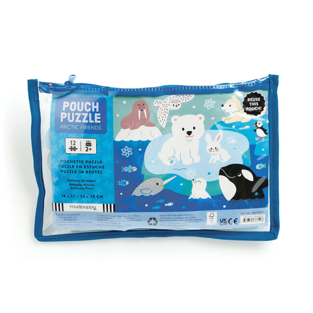 chronicle arctic friends pouch 12 piece puzzle