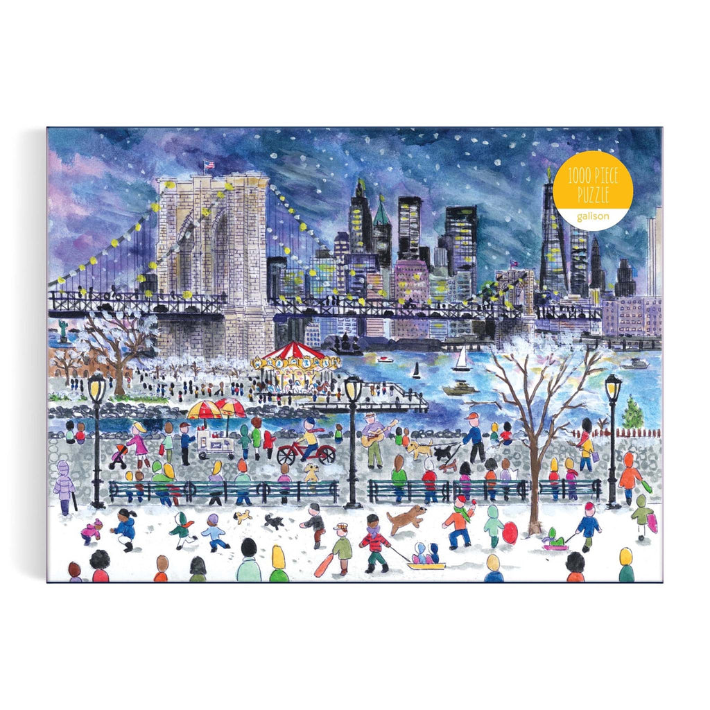chronicle snowfall over new york city 1000 piece puzzle