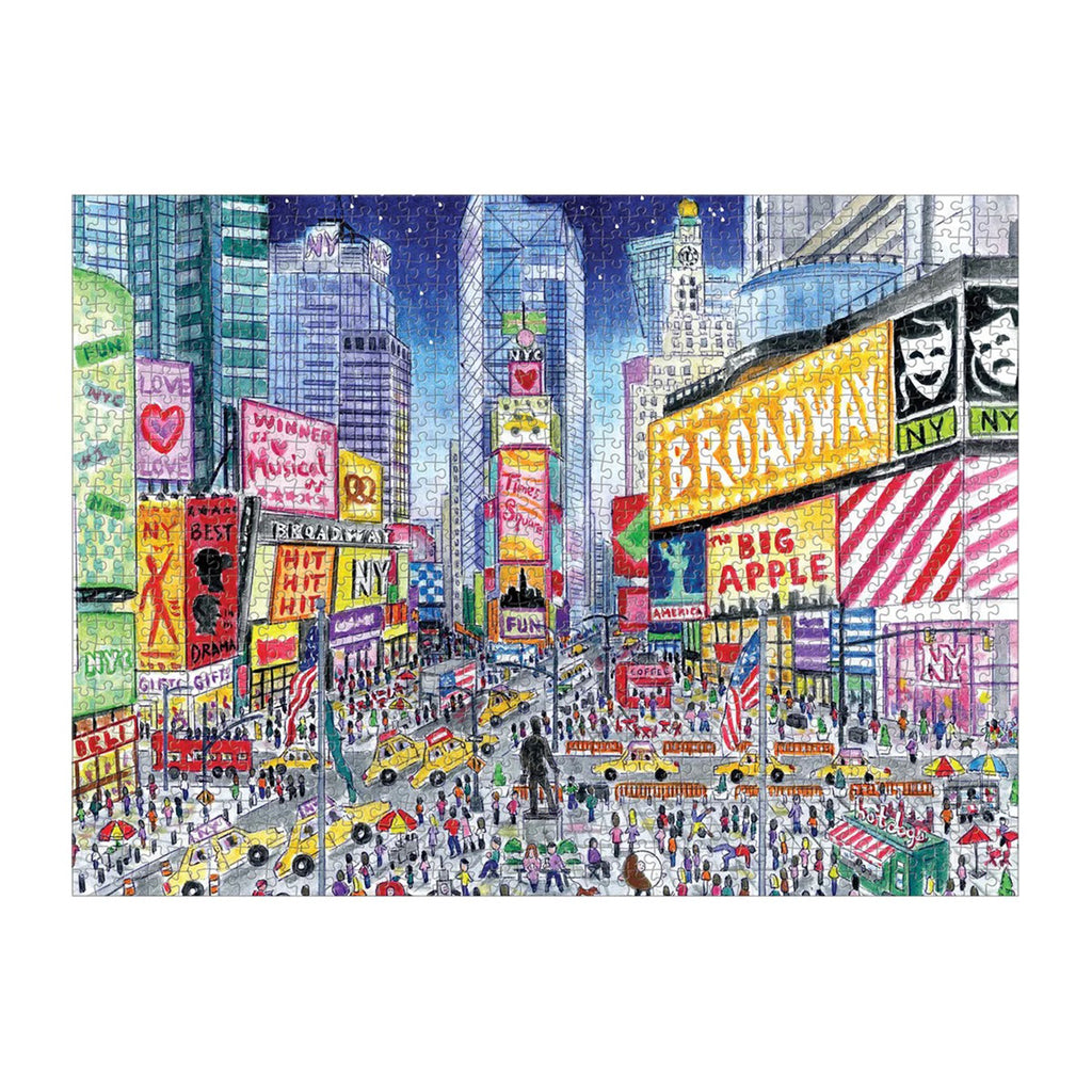 chronicle 1000 piece times square jigsaw puzzle completed.