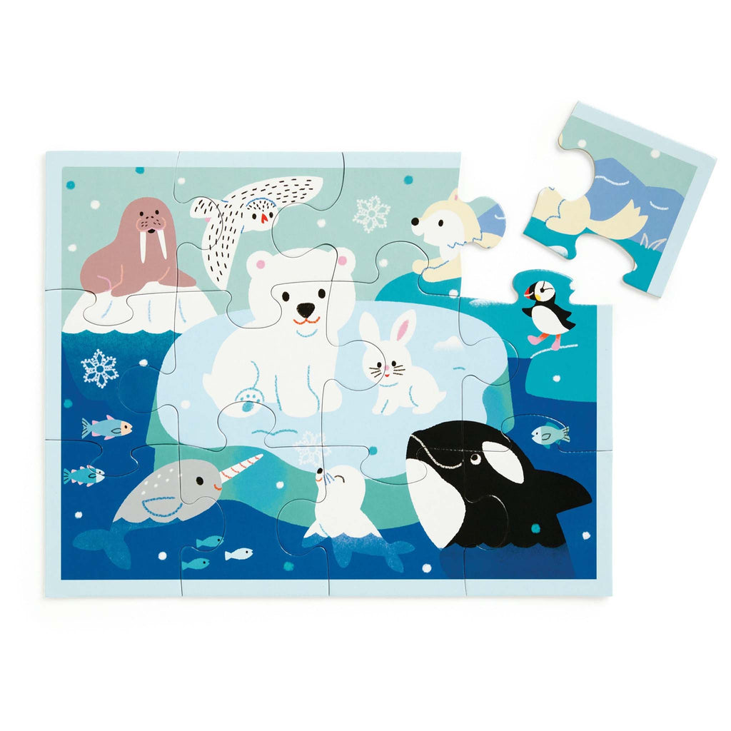 chronicle arctic friends pouch 12 piece puzzle
