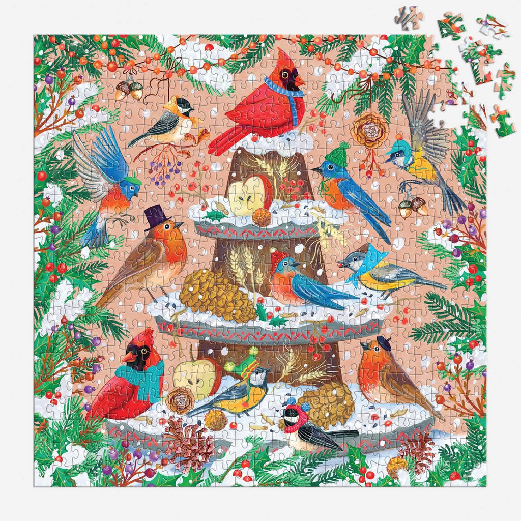 chronicle festive feathers 500 piece foil puzzle