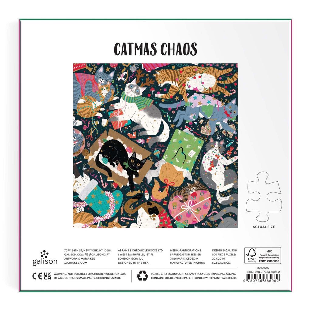 chronicle catmas chaos 500 piece foil puzzle