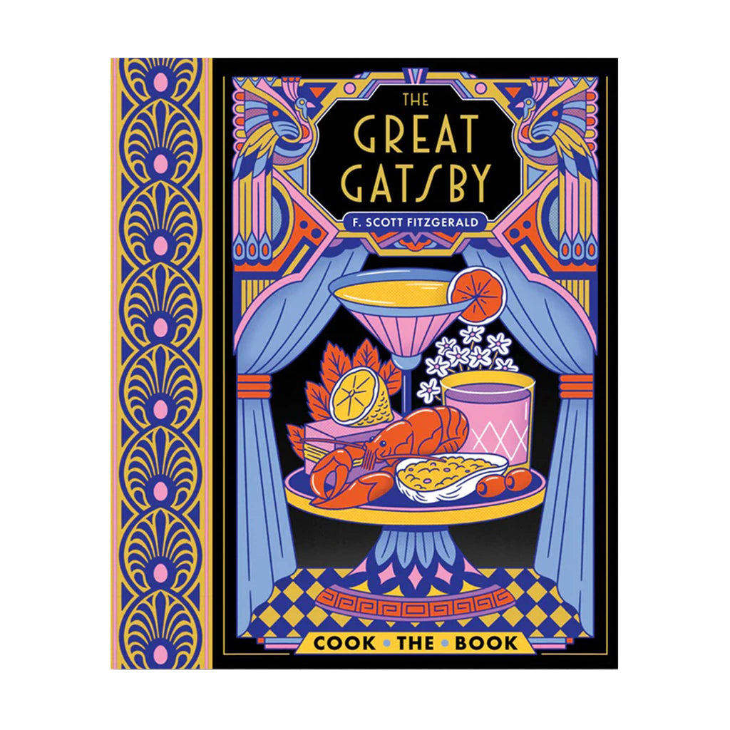 Book cover of 'Cook the Book: The Great Gatsby' with a colorful design and text.