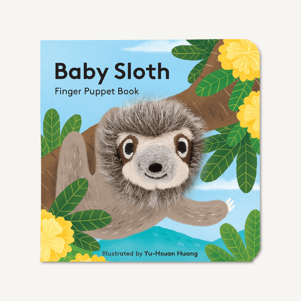 Chronicle Baby Sloth finger puppet baby board book front cover.