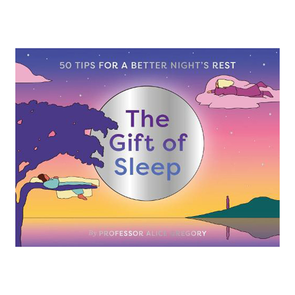 Chronicle The Gift of Sleep cards, 50 tips for a better night's rest in a colorfully illustrated box, front view.