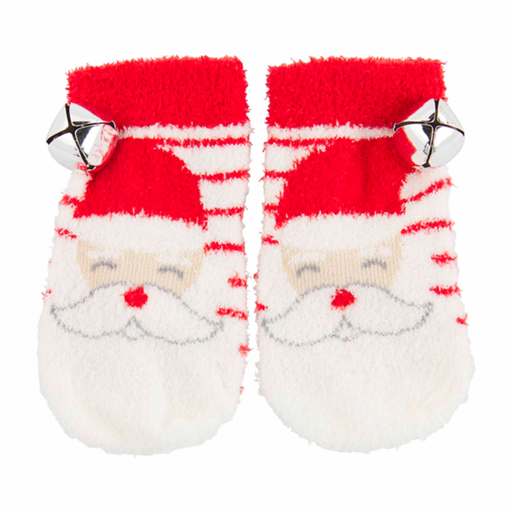 mudpie santa jingle bell socks