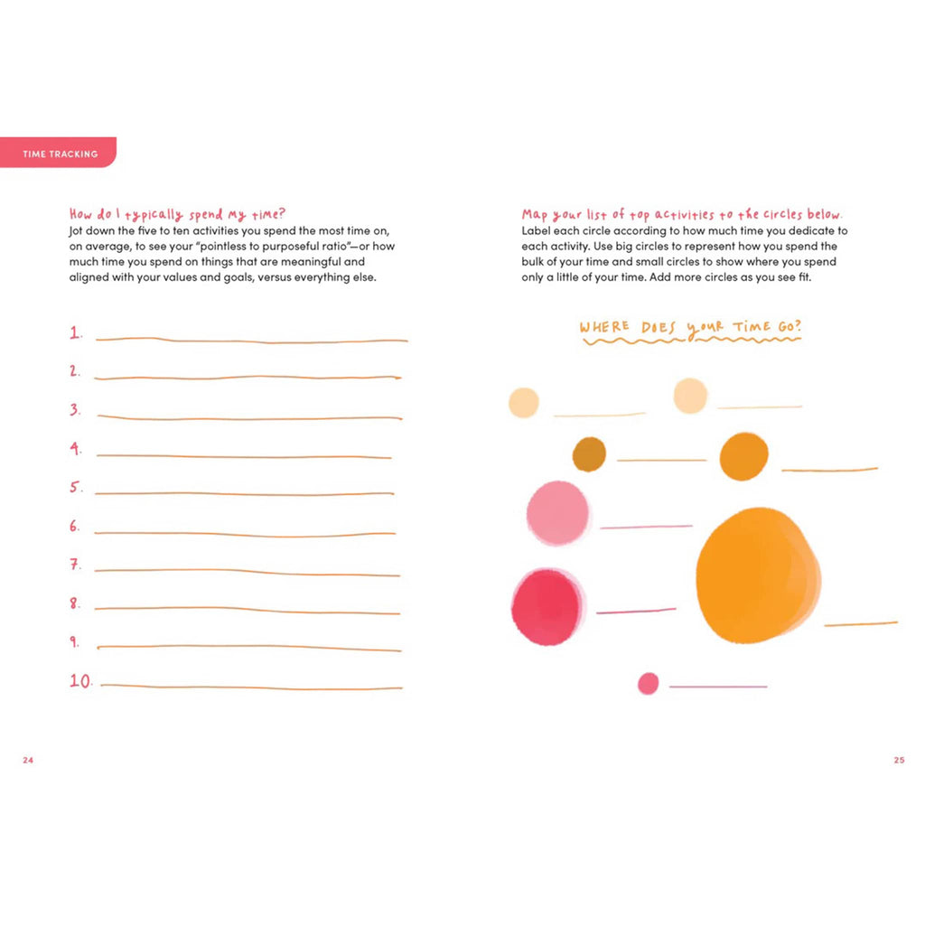 Chronicle The Life Audit Journal, sample page entitled "Time Tracking."