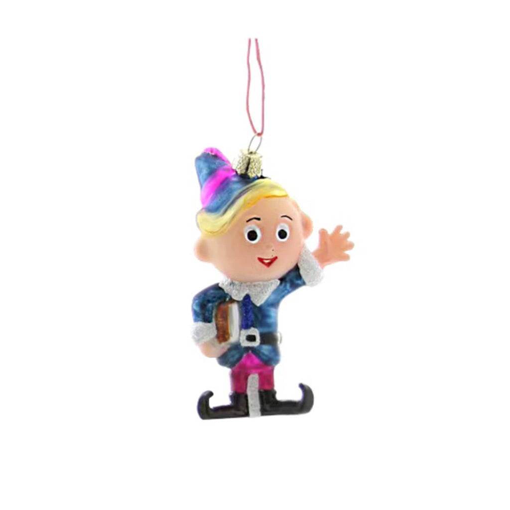 Cody Foster Hermey the Elf glass holiday ornament.