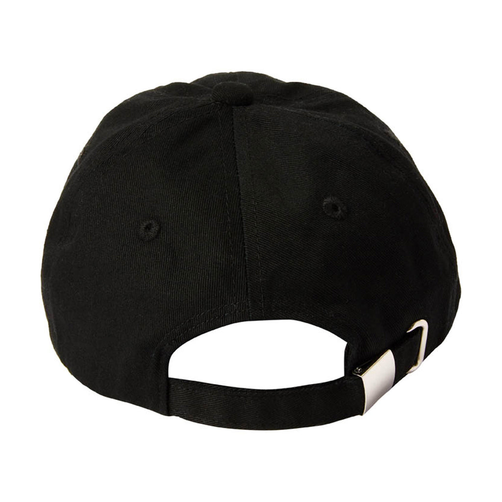 CR Gibson kids black ball cap with adjustable strap, back view.