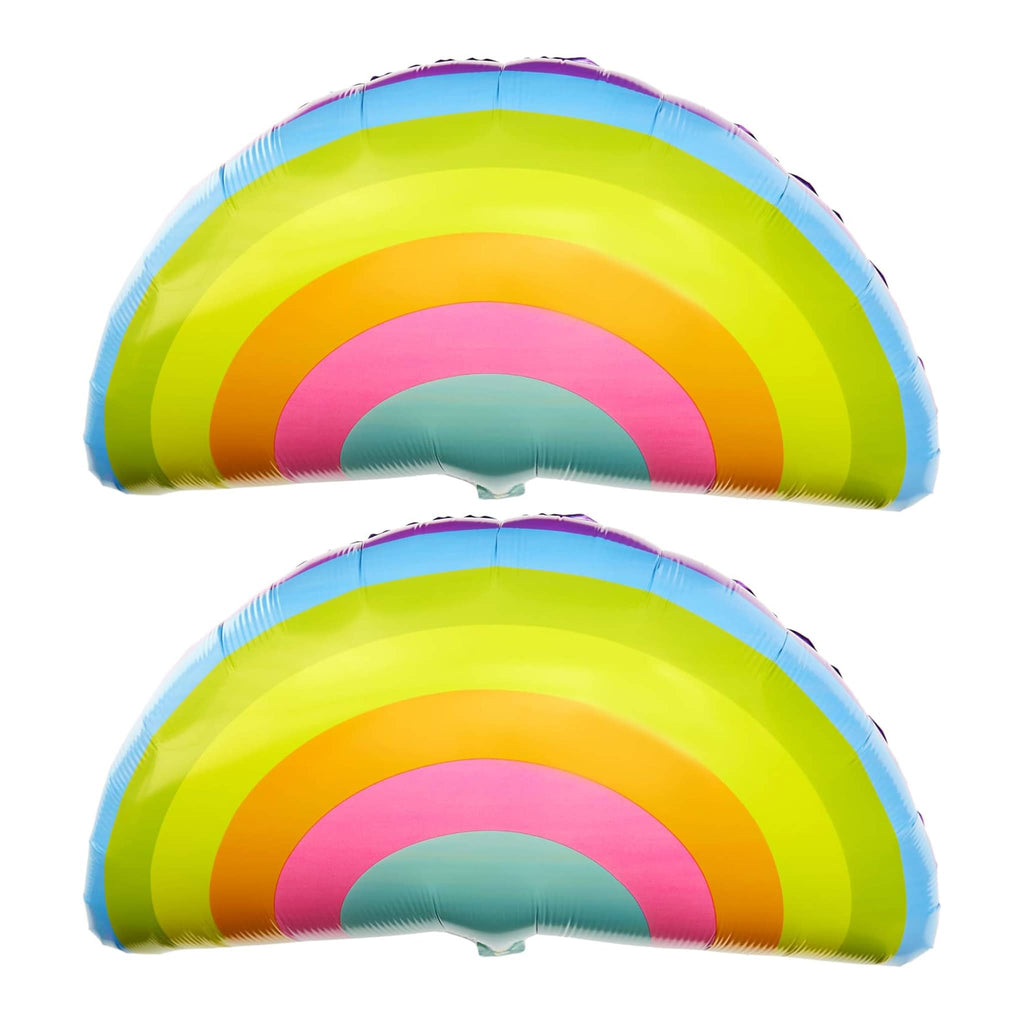 CR Gibson Over the Rainbow Balloon Garland Kit, 2 large mylar rainbow balloons.