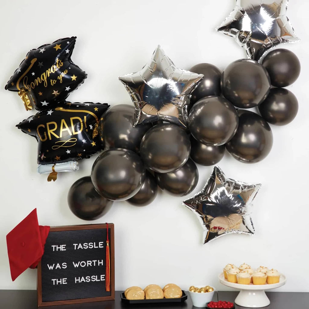 CR Gibson graduation mini balloon garland in a party setting.