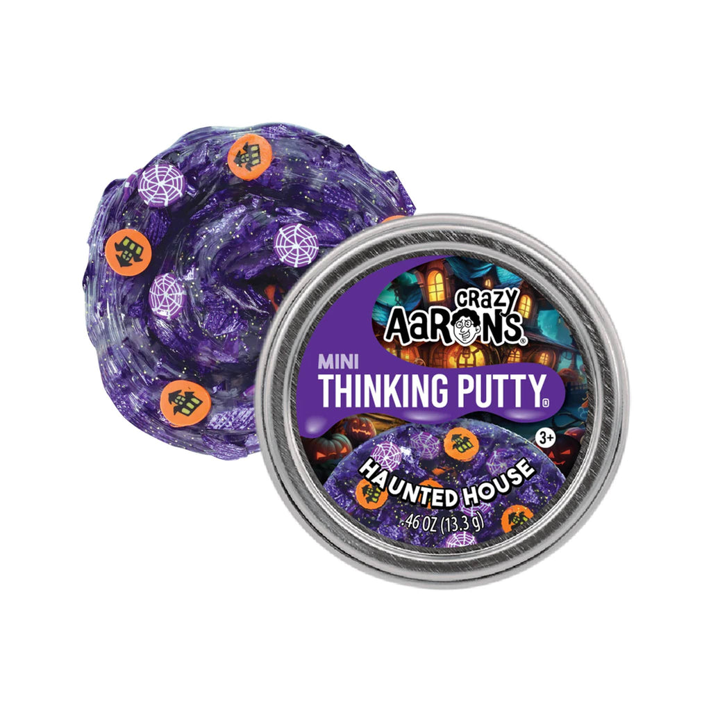 Crazy Aaron's Mini Haunted House Halloween thinking putty, swirl with tin.