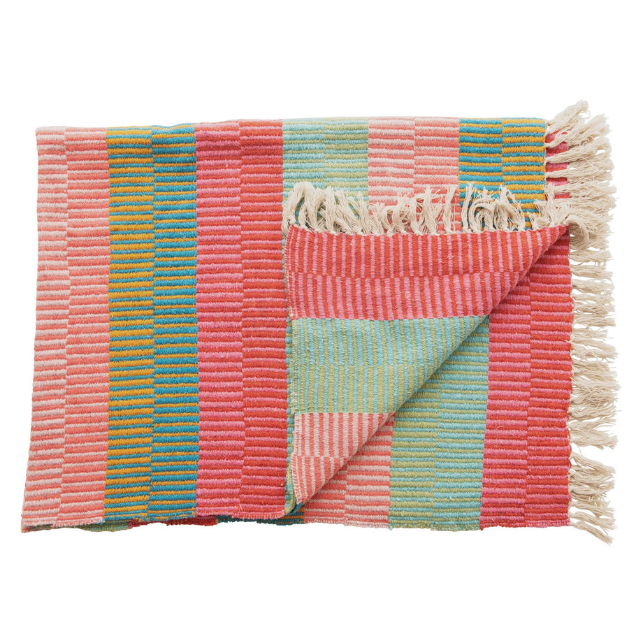 Recycled cotton throw blanket deals