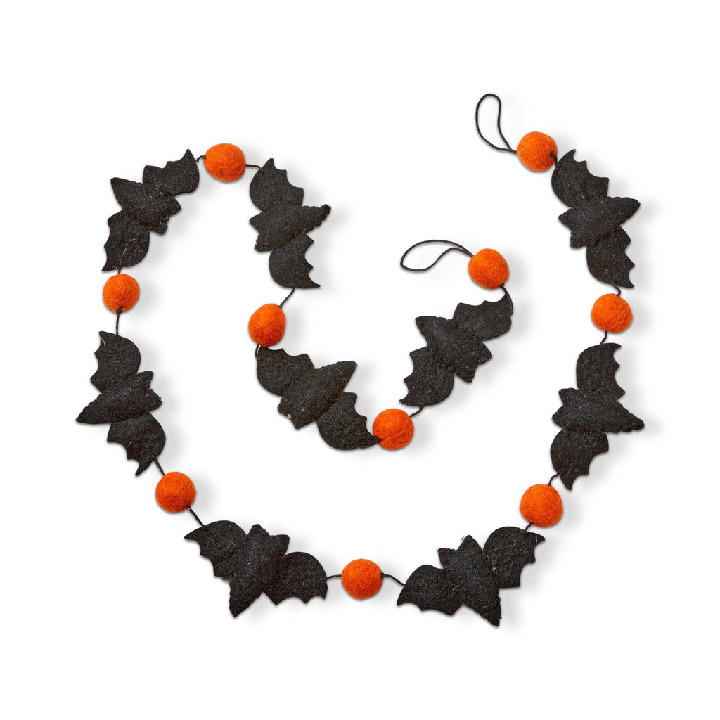 tag bat wool felt garland
