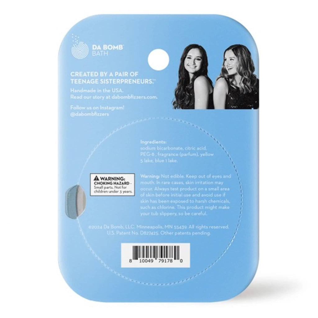 Blue package with branding and product details on a white background.