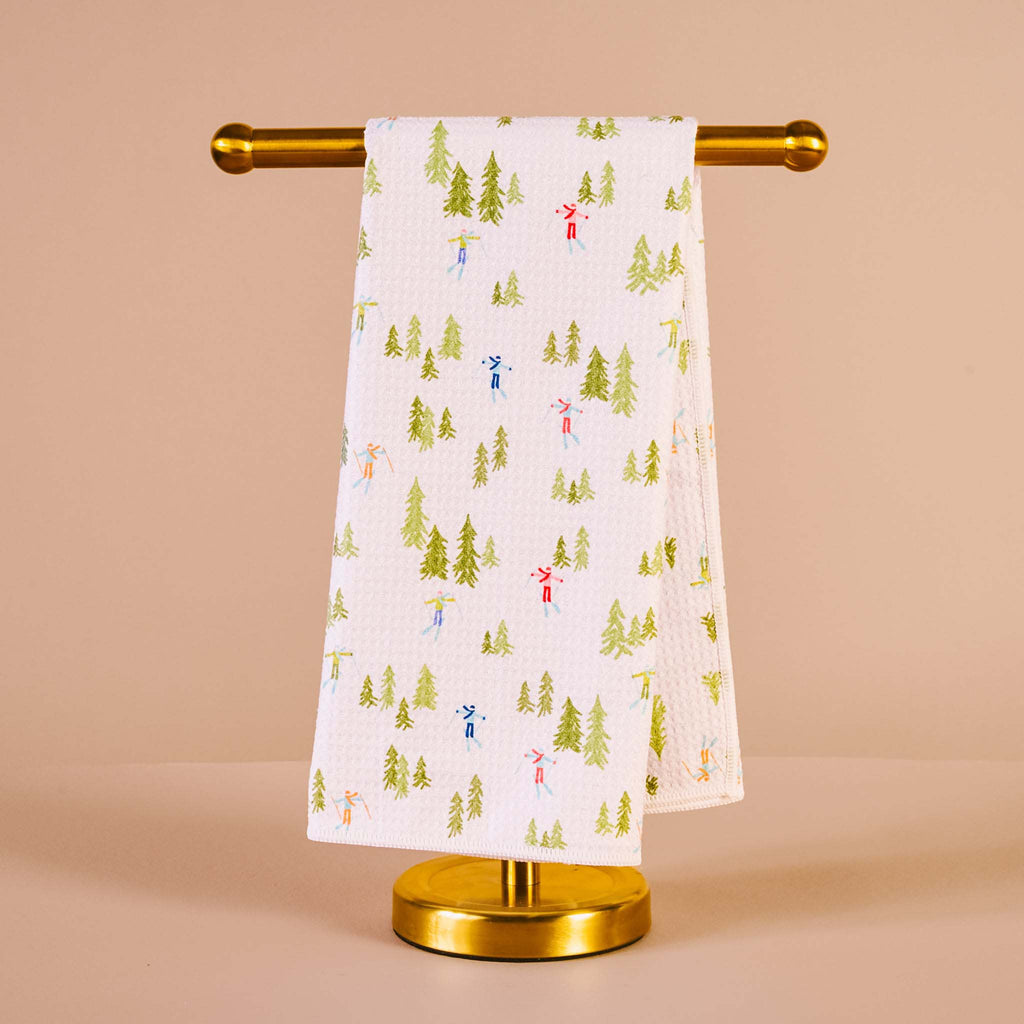 darling effect apres ski waffle tea towel