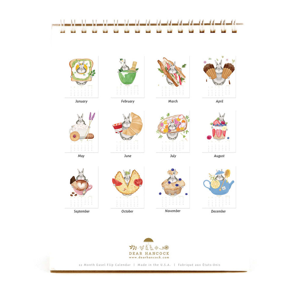 dear hancock 2026 bunny calendar