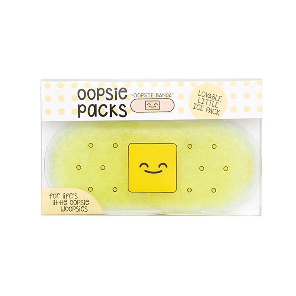 DM Merchandising Oopsie Bandz Yellow Oopsie Ice Pack in packaging.